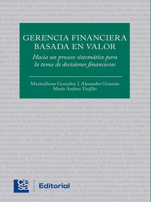cover image of Gerencia financiera basada en valor